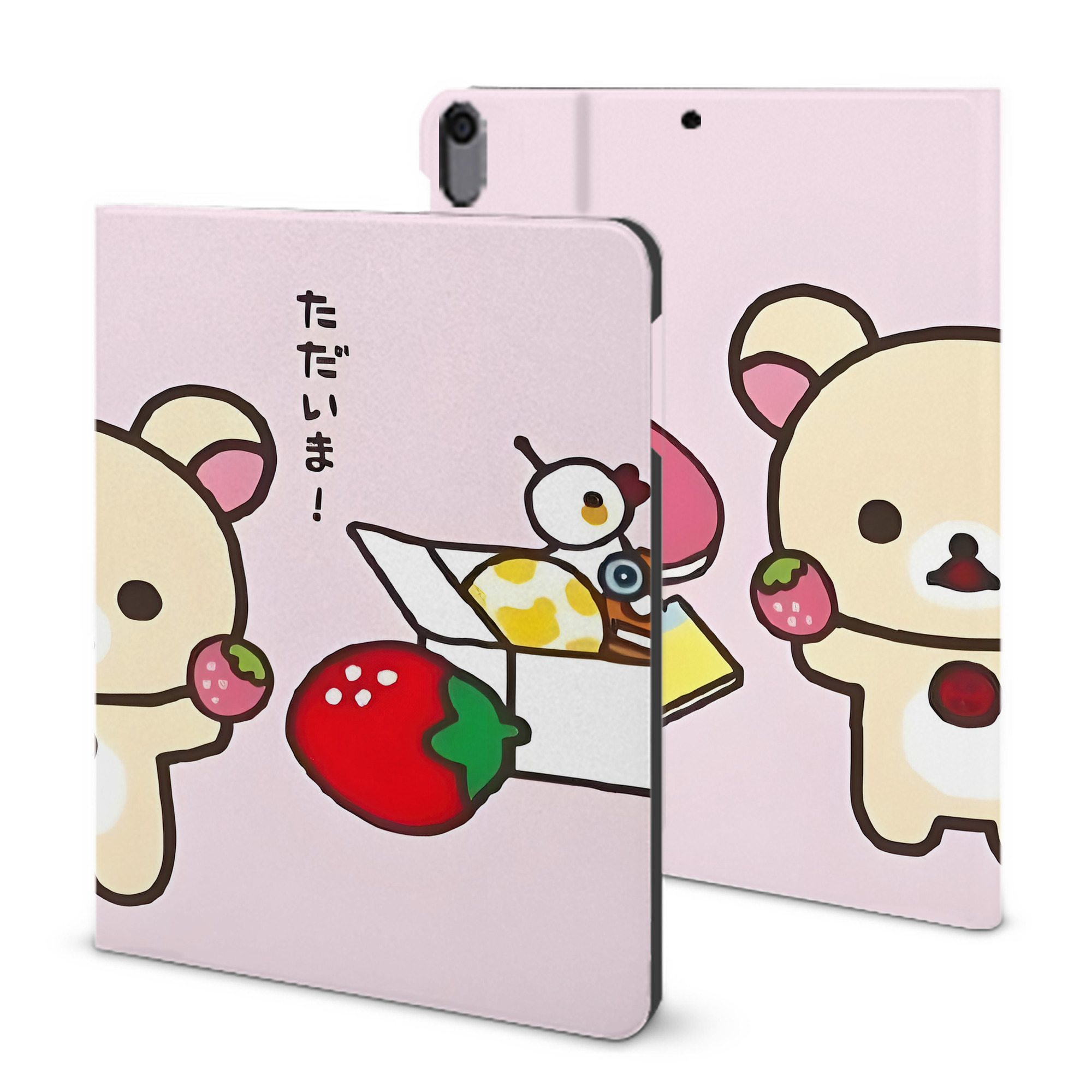 （画像用） リラックマ リラックマ キイロイトリ Rilakkuma Korilakkuma Kiiroitori IPad ケース ブック型 PUレザー TPU 耐衝撃 軽量 薄型 ペン収納なし 全面保護 IPad 各モデル対応